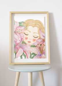 Affiche Lilium Rose