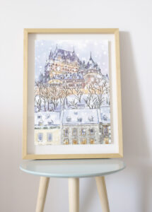 Affiche Château Frontenac en hiver