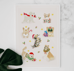 Cartes de Souhaits Chiens de Noël