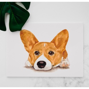 Peinture de chien Corgi