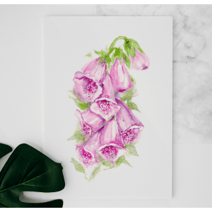 Fox Gloves watercolor painting