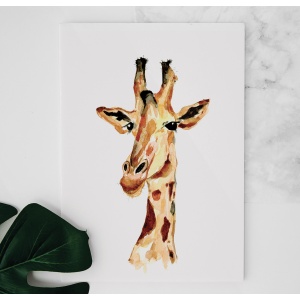 Giraffe watercolor painting