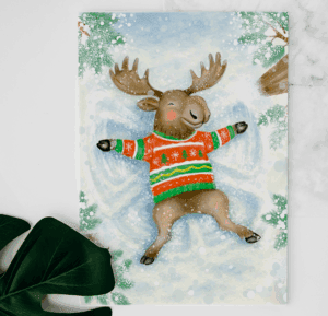 Cartes de Souhaits L'ange de neige