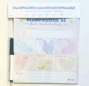 Planificateurs magnétiques effaçables