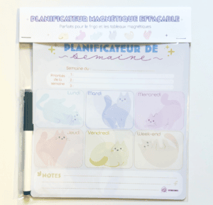 Planificateurs magnétiques effaçables