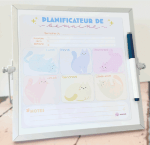 Planificateur de semaine magnétique effaçable