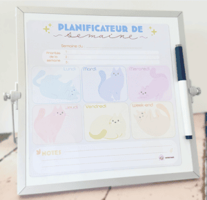 Planificateur de semaine magnétique effaçable