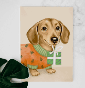 Cartes de Souhaits Teckel des fêtes !