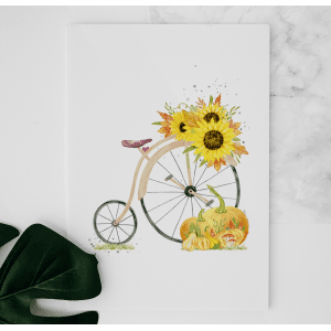 Cartes de Souhaits Vélo d'automne