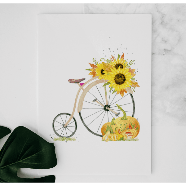 Cartes de Souhaits Vélo d'automne