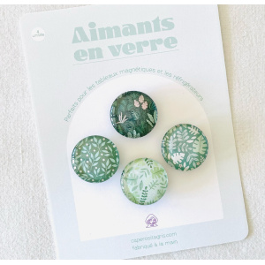 Aimants en verre nuancier Vert