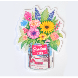 Autocollant Découpé - Bouquet en can de Sirop